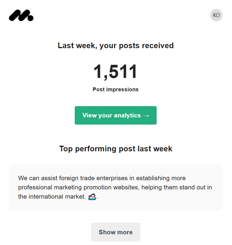 文章指标结果推送邮件